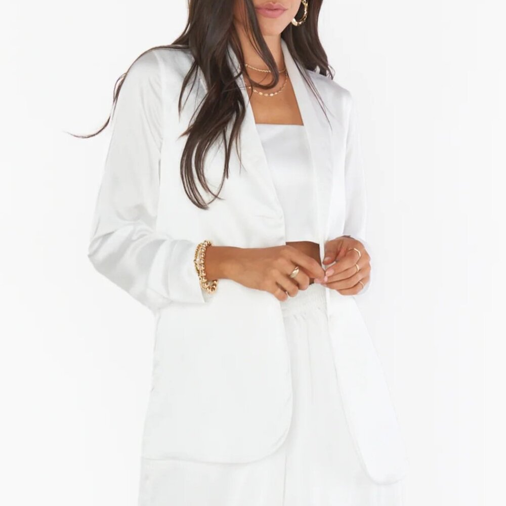 Show Me Your MuMu White Blazer